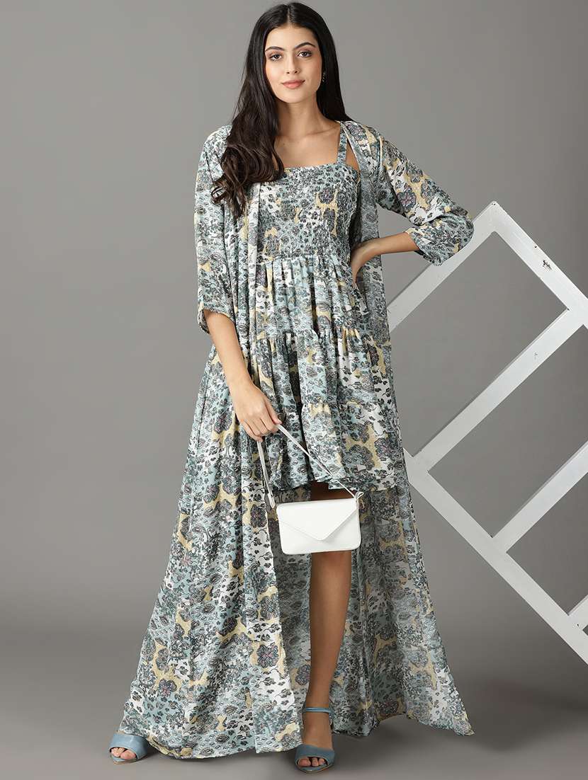 women's fit & flare floral dress - 19159773 -  Standard Image - 4