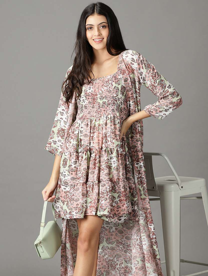 women's fit & flare floral dress - 19159774 -  Standard Image - 1