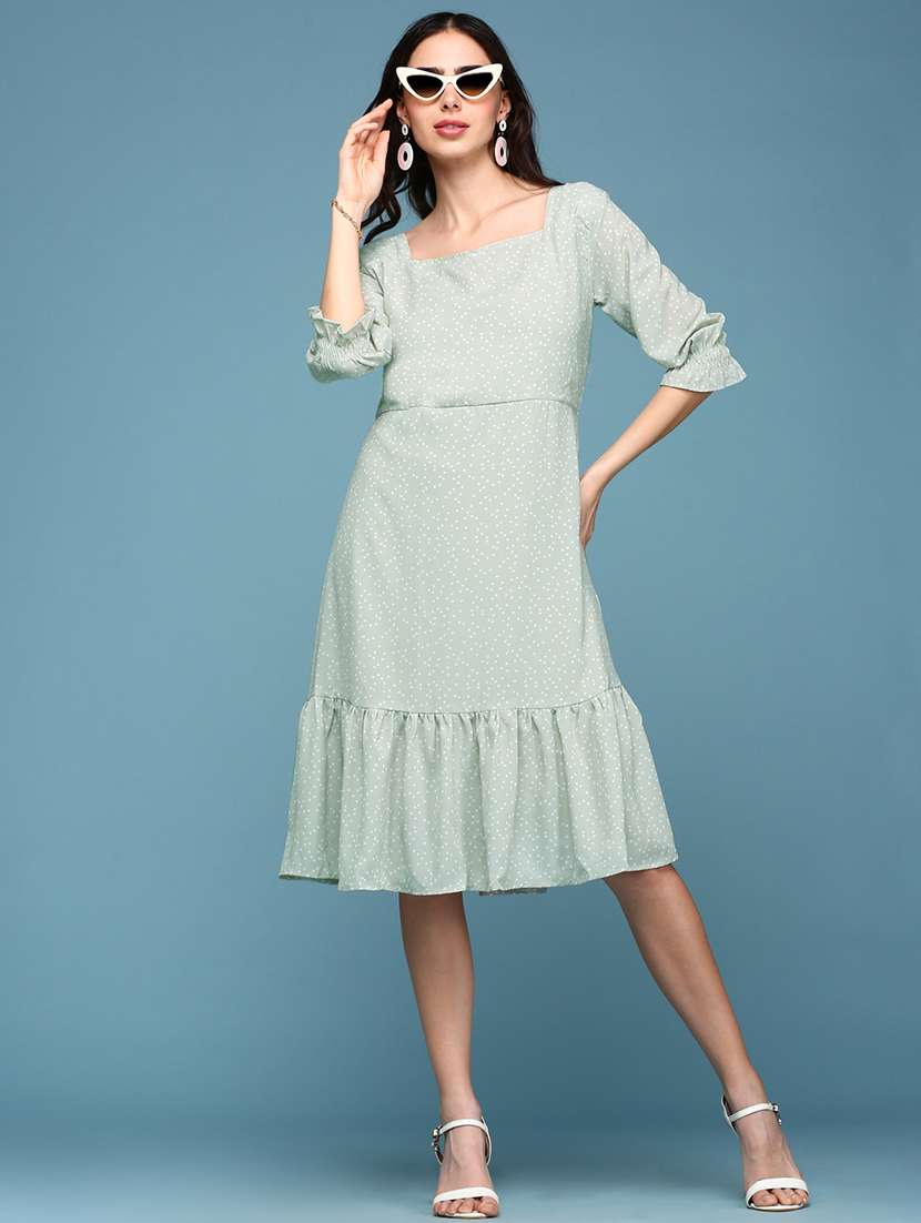 women's tiered dress printed dress - 19159776 -  Standard Image - 1