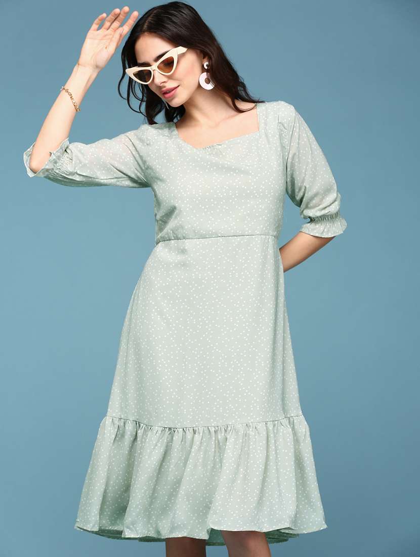 women's tiered dress printed dress - 19159776 -  Standard Image - 4