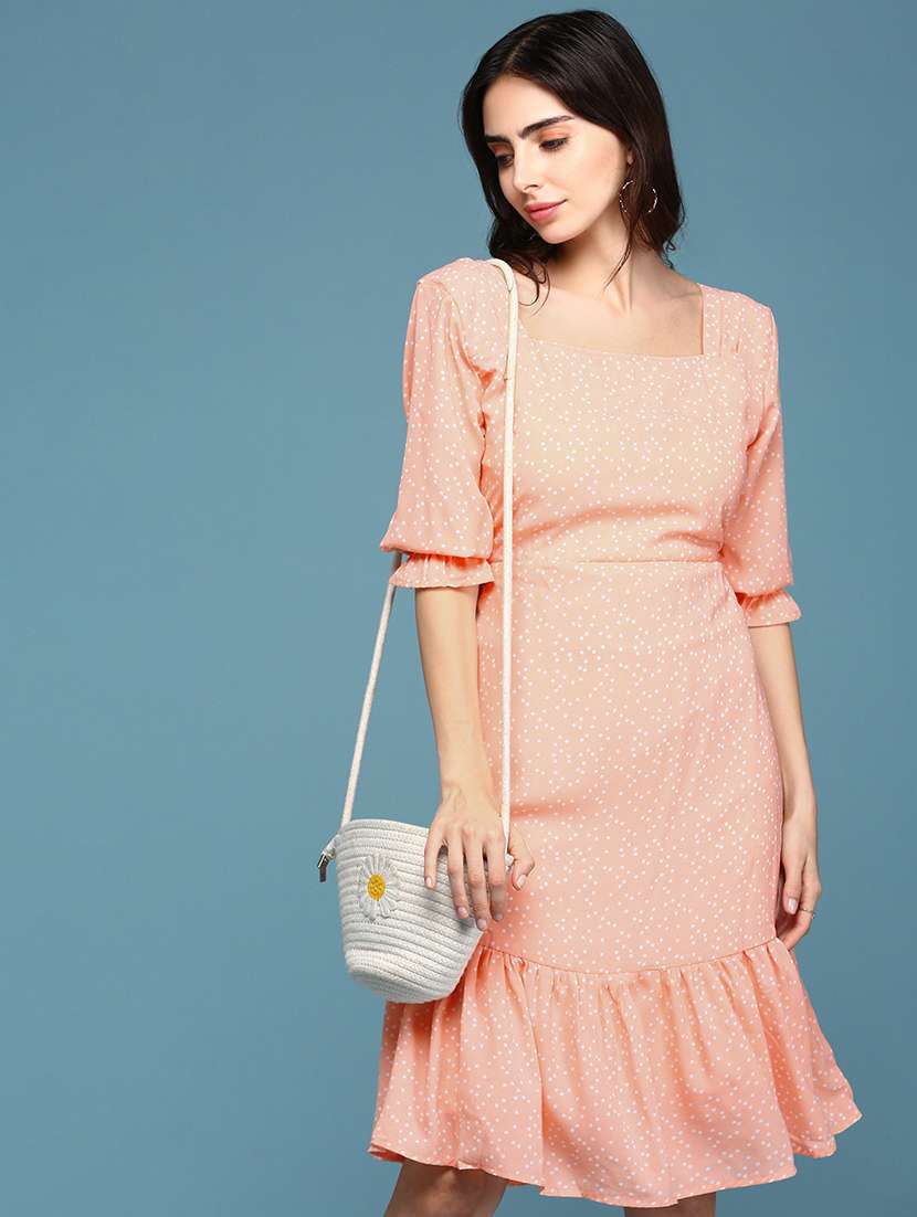 women's tiered dress printed dress - 19159777 -  Standard Image - 1