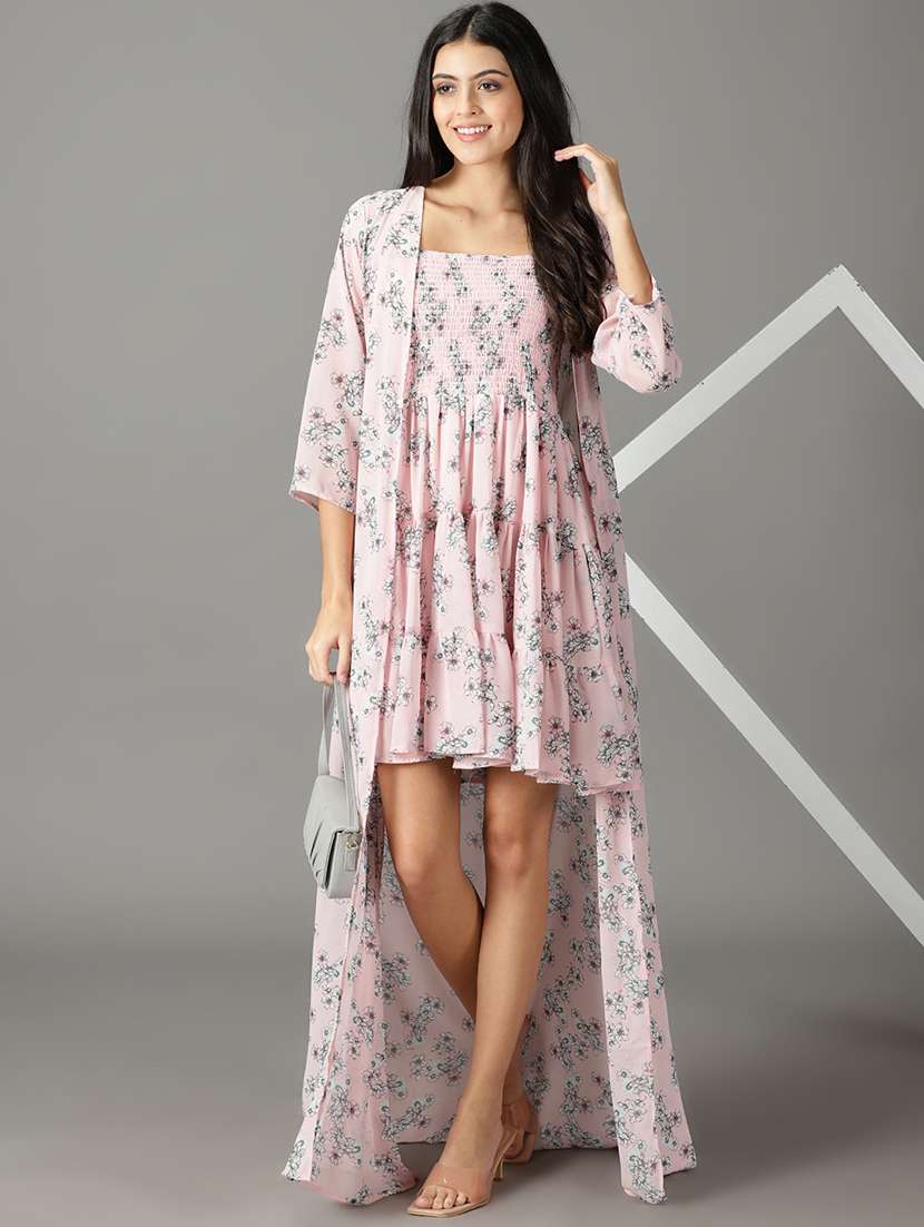 women's fit & flare floral dress - 19159789 - Standard Image - 4