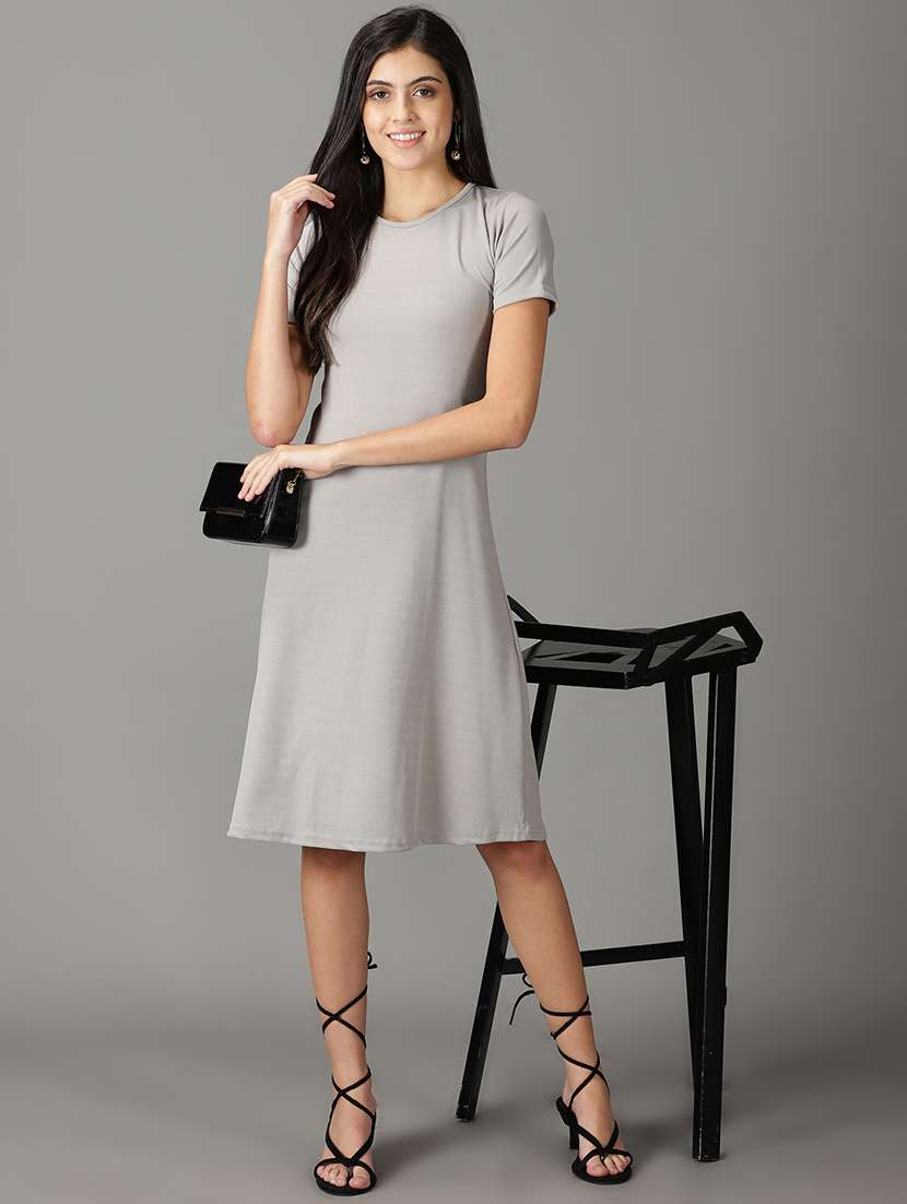 women's solid dress - 19159798 - Standard Image - 4