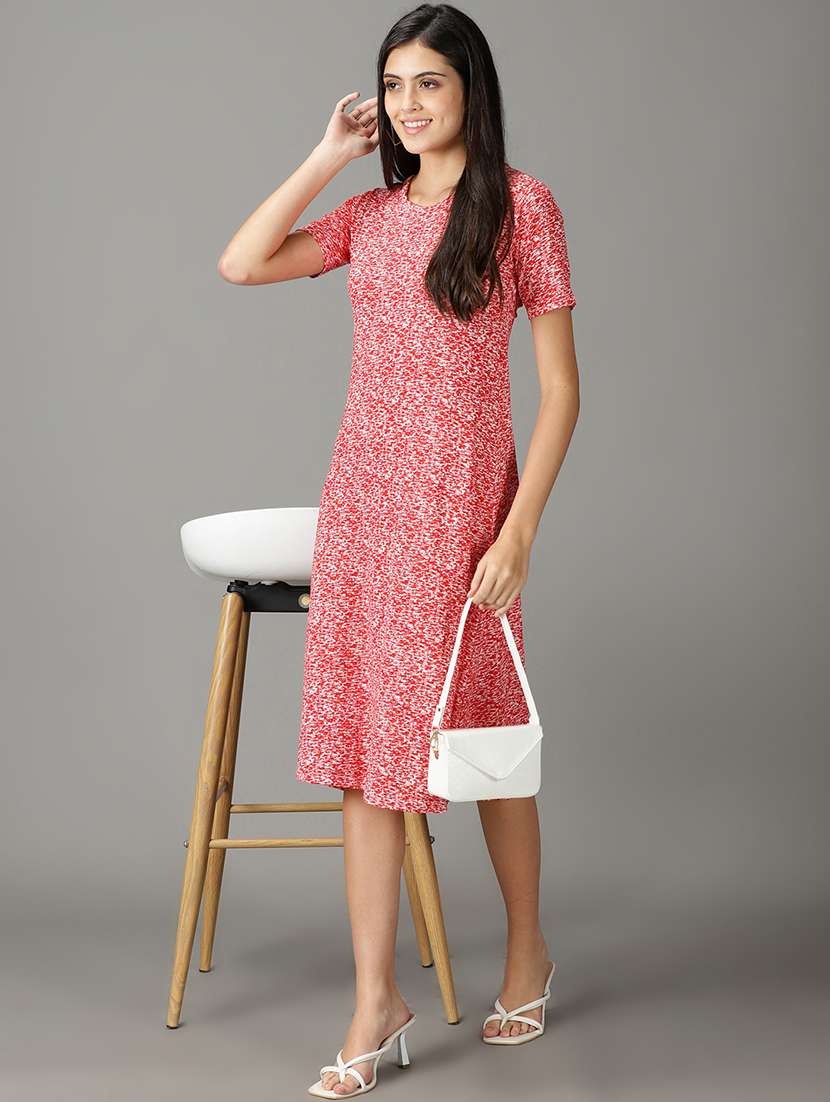 women's printed dress - 19159805 - Standard Image - 4