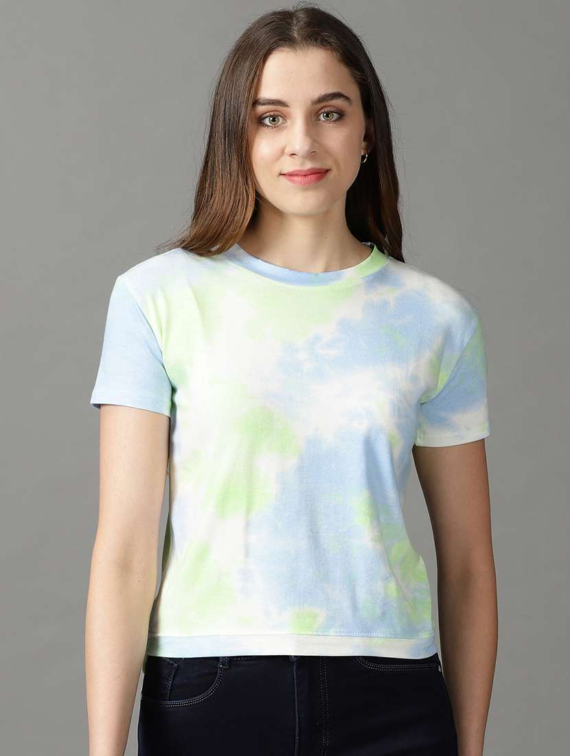 women's all over print crew neck t-shirt