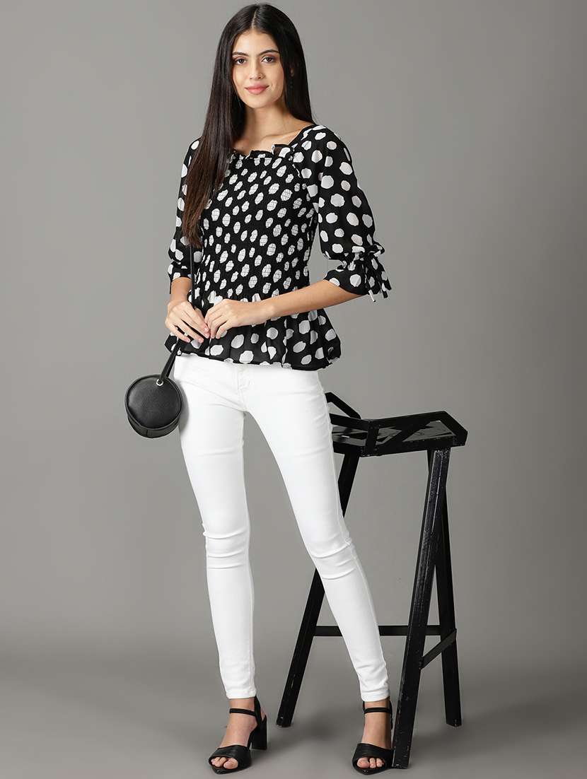 women's peplum square neck top - 19159875 -  Standard Image - 4