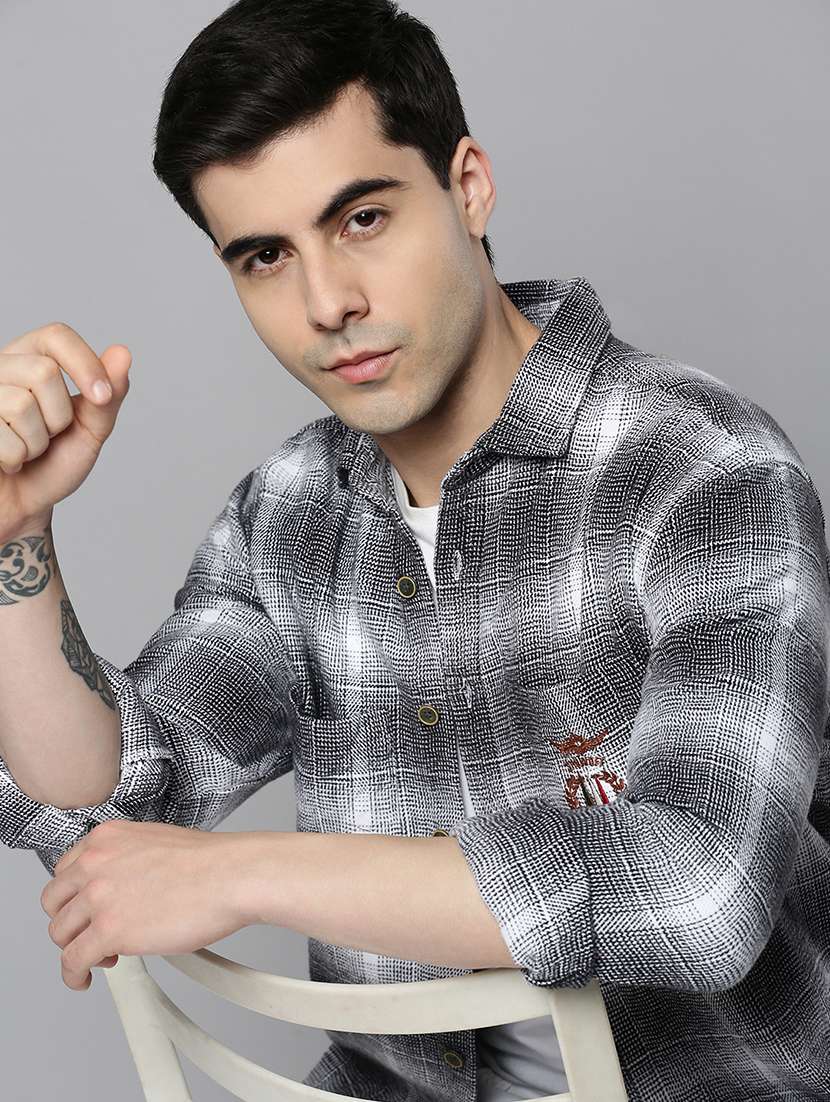 mens checks casual shirt - 19159931 -  Standard Image - 1