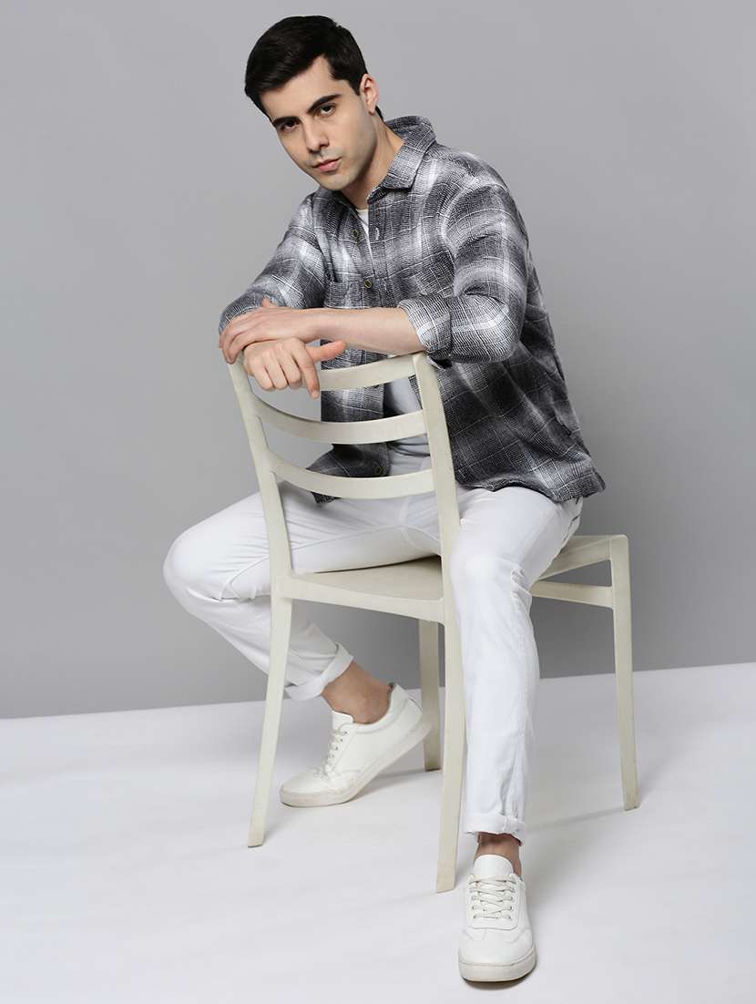 mens checks casual shirt - 19159931 -  Standard Image - 4
