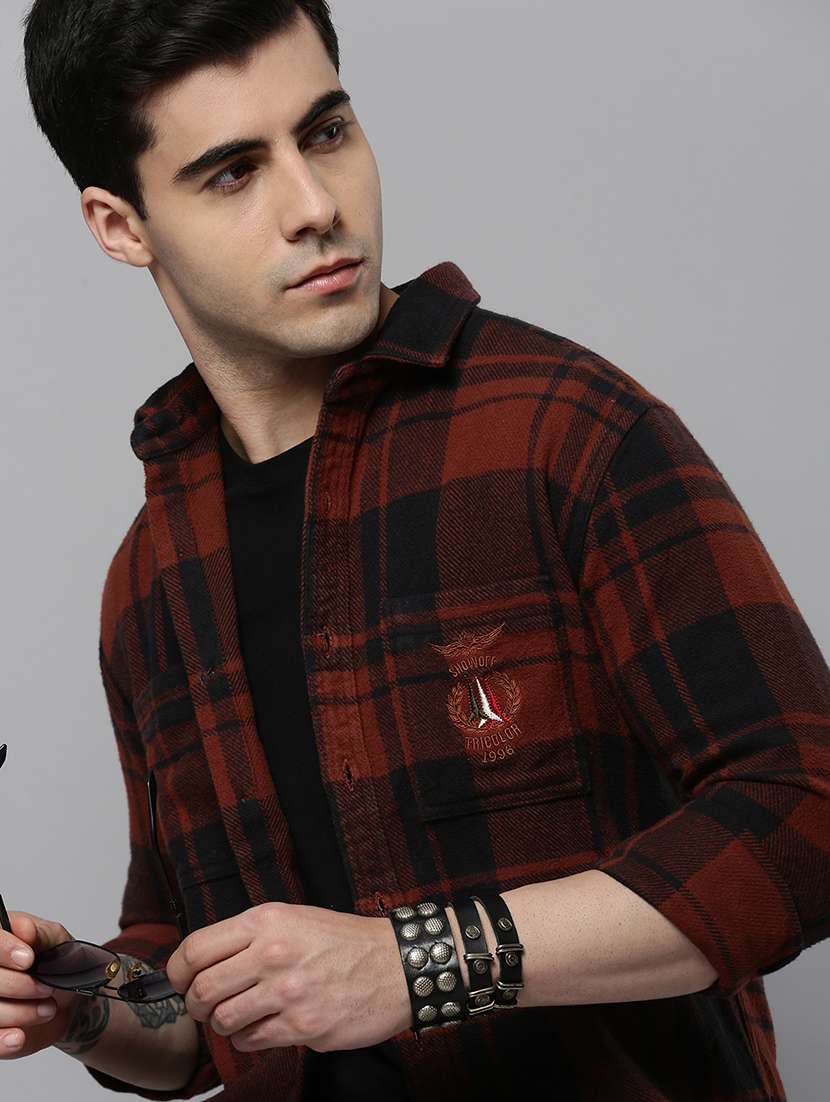 mens checks casual shirt - 19159933 -  Standard Image - 1