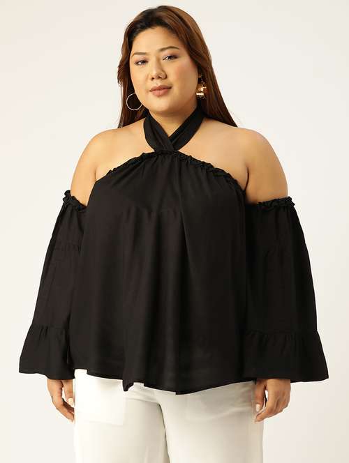 women's a line halter neck top - 19160288 - Standard Image - 0