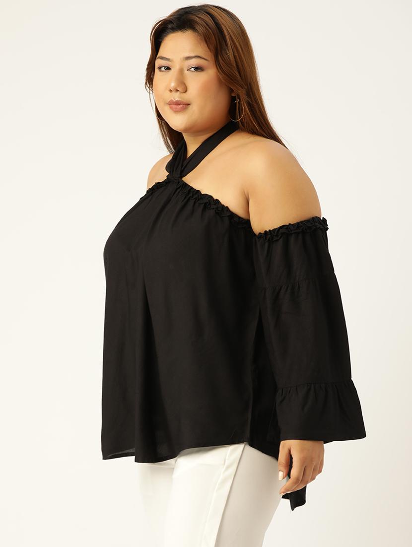 women's a line halter neck top - 19160288 - Standard Image - 1