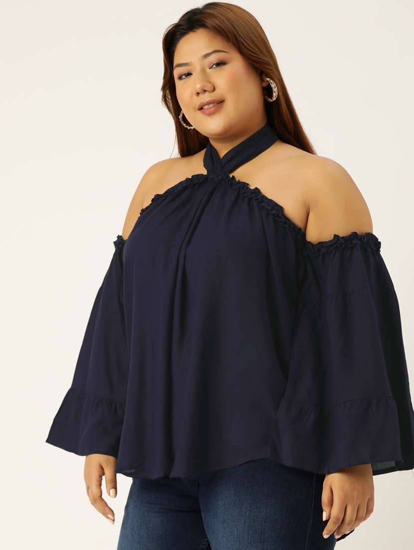 women's a line halter neck top - 19160291 -  Standard Image - 1