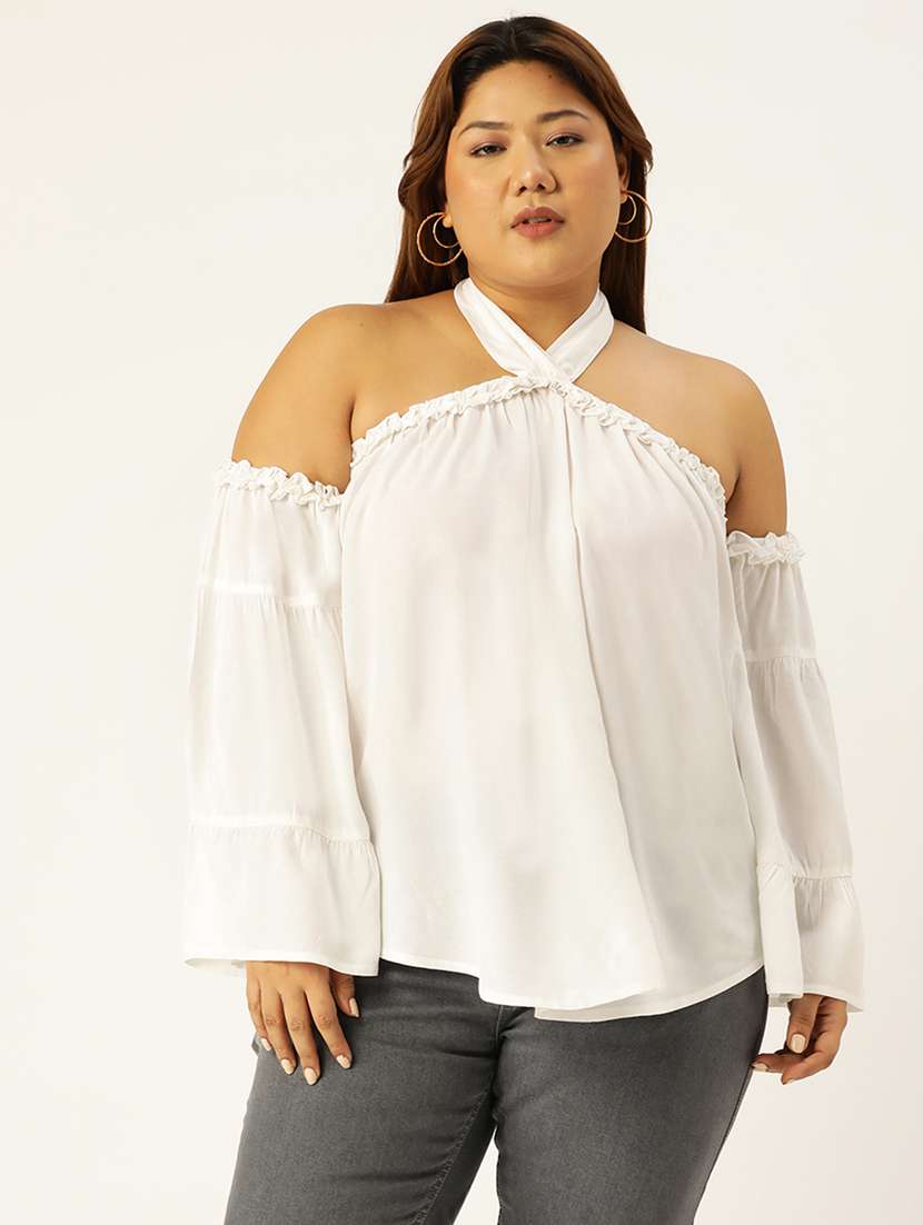 women's a line halter neck top