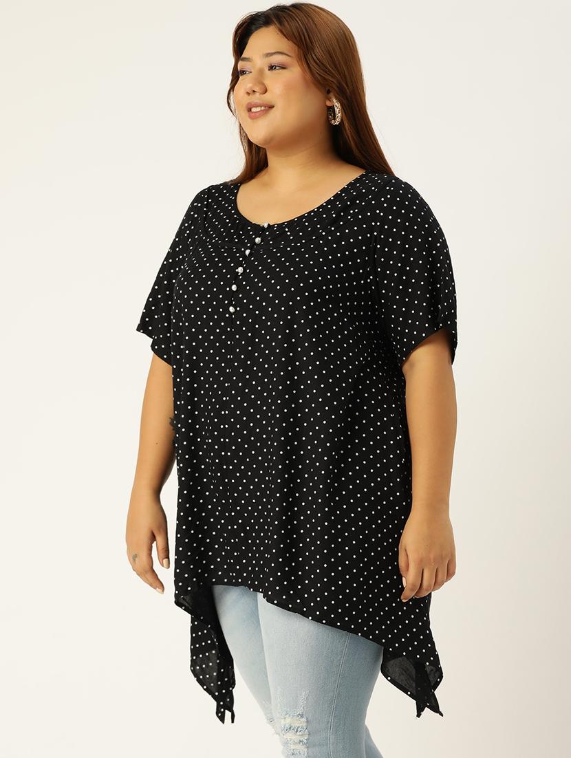 women's asymmetric round neck top - 19160415 - Standard Image - 1