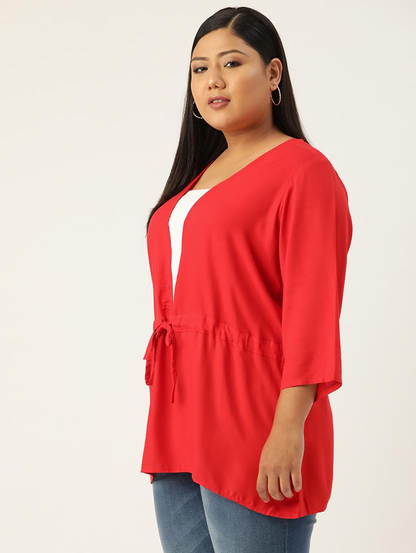 women's straight v neck top - 19160523 -  Standard Image - 1