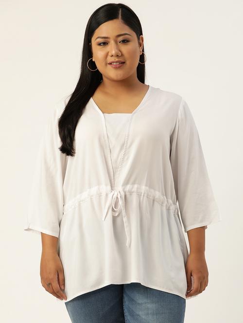 women's a line v neck top - 19160524 -  Standard Image - 0