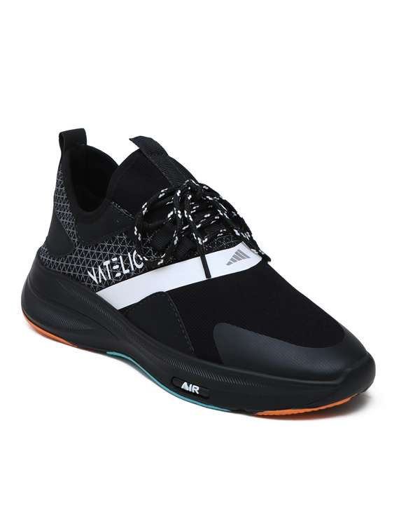 black lace up sport shoe