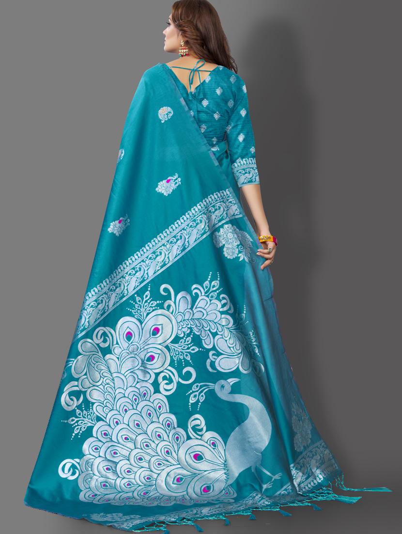 self designed jacquard saree with blouse - 19161172 -  Standard Image - 1