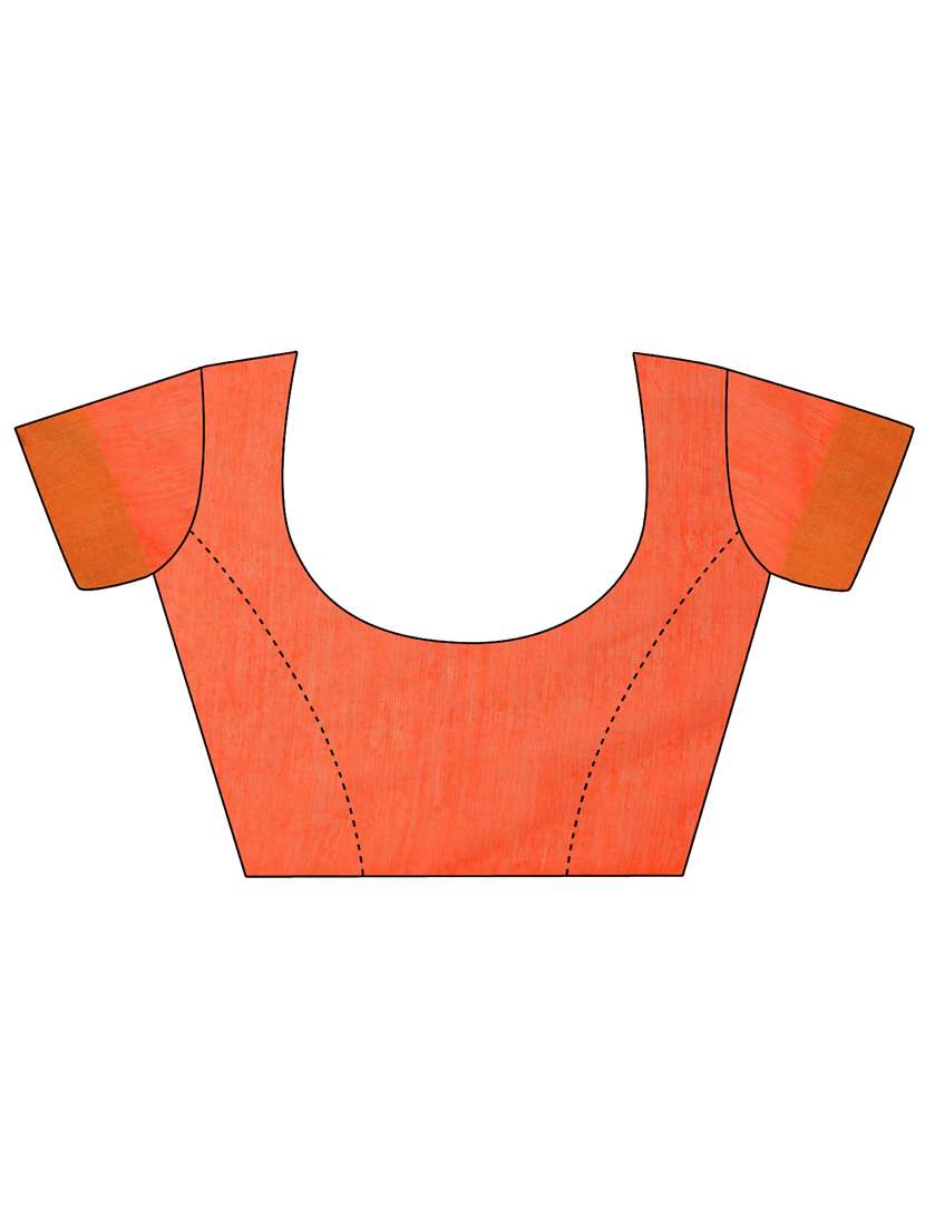 orange silk banarasi saree with blouse - 19161196 - Standard Image - 4