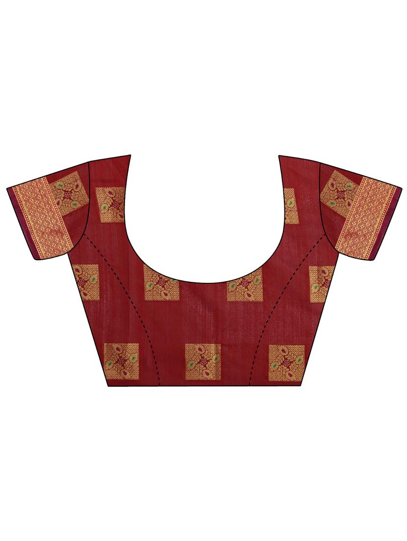 sky blue silk banarasi saree with blouse - 19161227 - Standard Image - 4