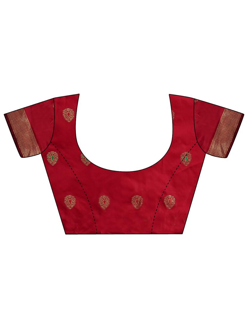 self design banarasi saree with blouse - 19161250 - Standard Image - 4
