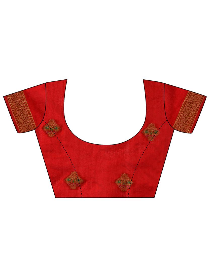 self design banarasi saree with blouse - 19161257 - Standard Image - 4