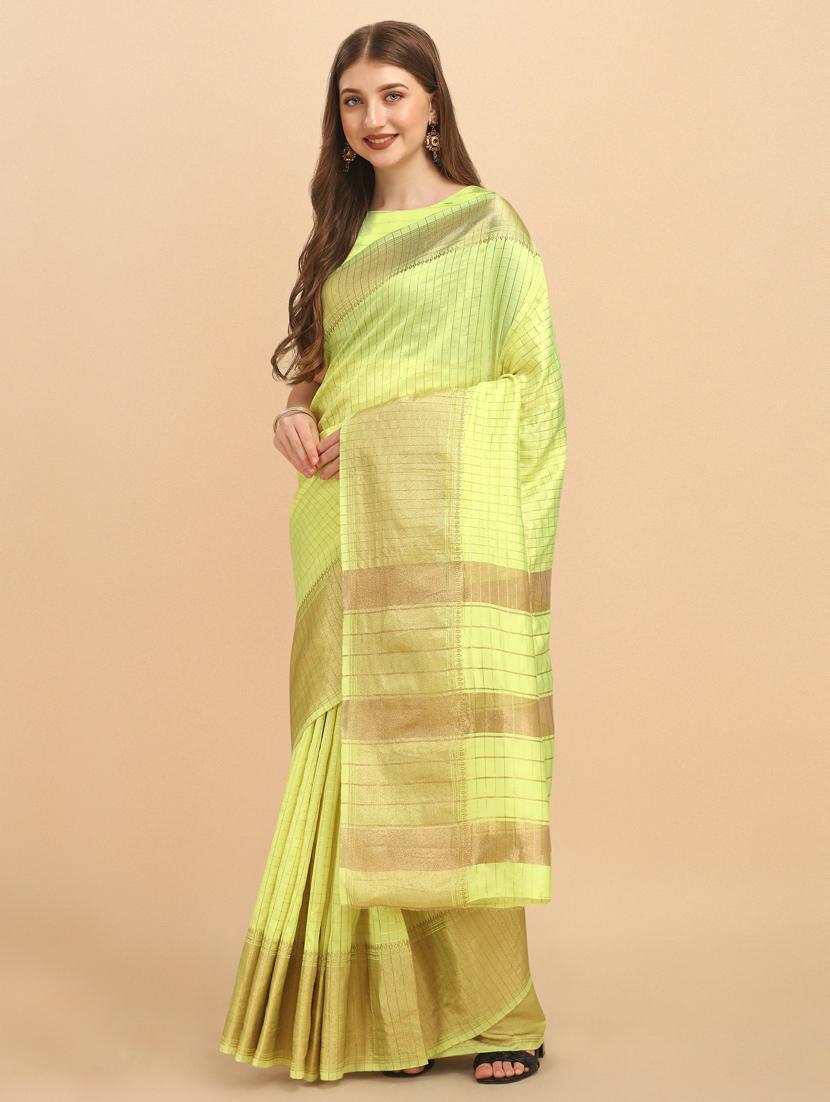 green silk banarasi saree - 19161268 - Standard Image - 1