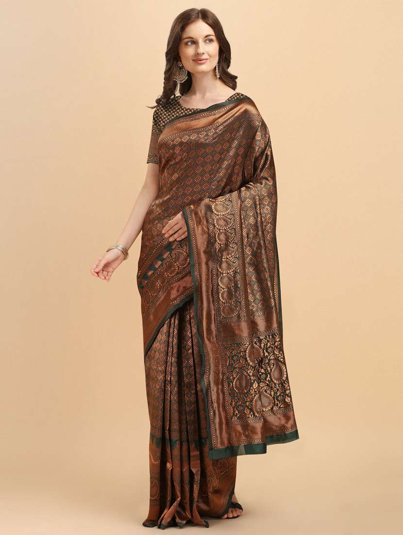 women's self design multi colored saree with blouse - 19161290 -  Standard Image - 1