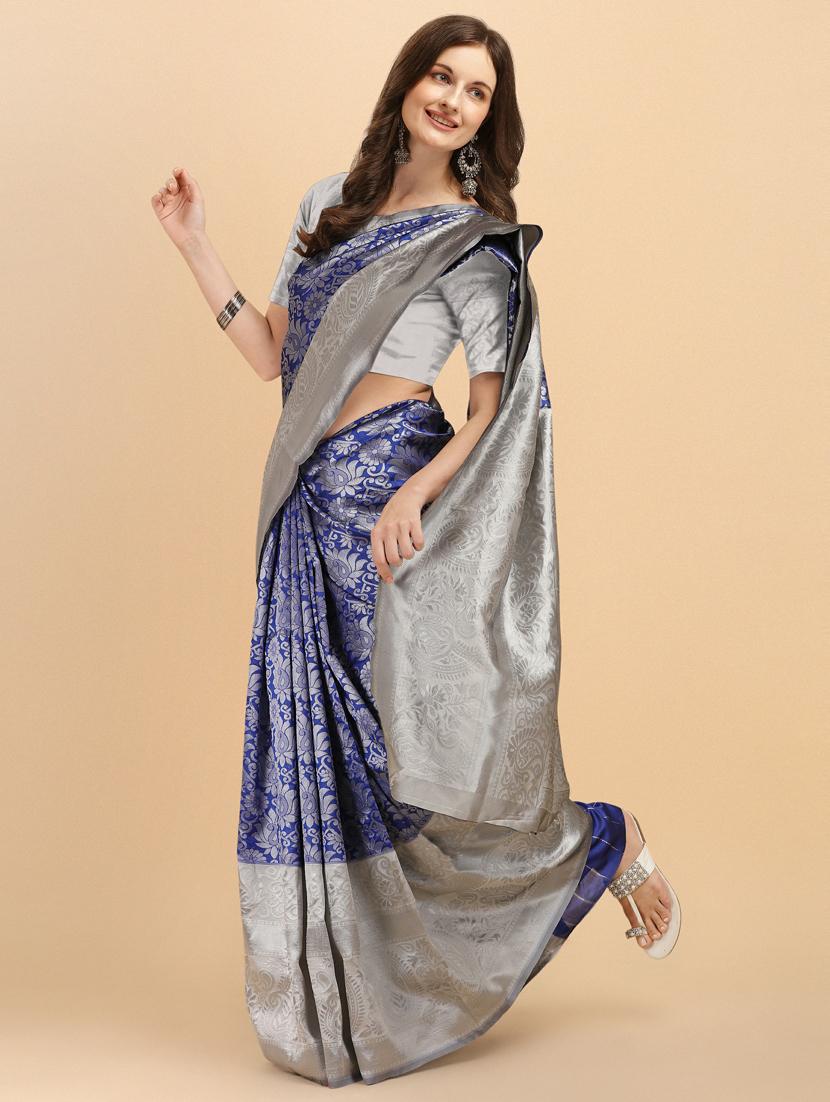 women's banarasi saree with blouse - 19161305 -  Standard Image - 1
