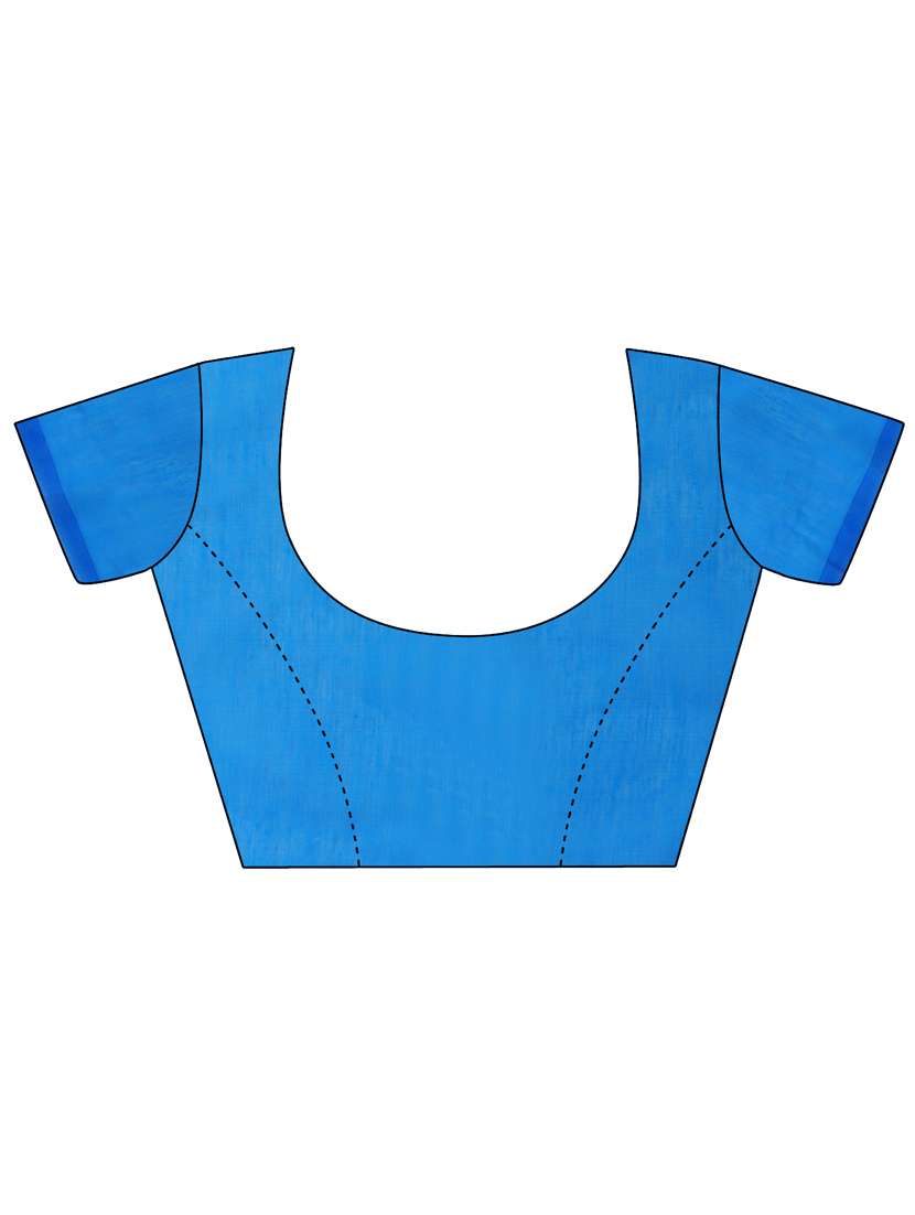 women's self design blue colored saree with blouse - 19161317 -  Standard Image - 4