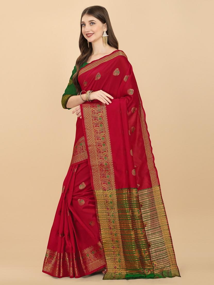 self designed jacquard saree - 19161328 - Standard Image - 1