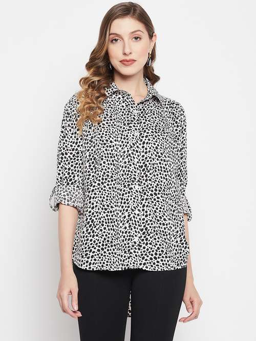 long sleeved printed shirt - 19161732 - Standard Image - 0