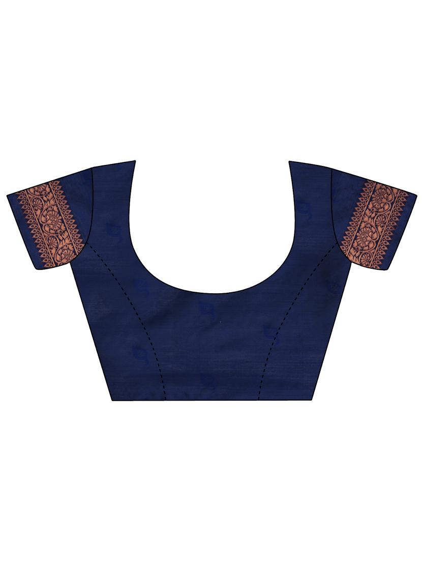 self designed jacquard saree with blouse - 19162452 - Standard Image - 4