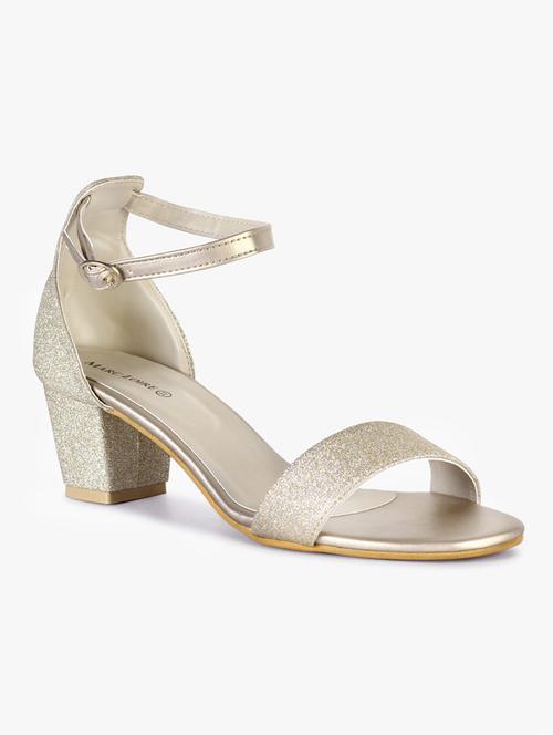 gold closed back sandal - 19163549 - Standard Image - 0