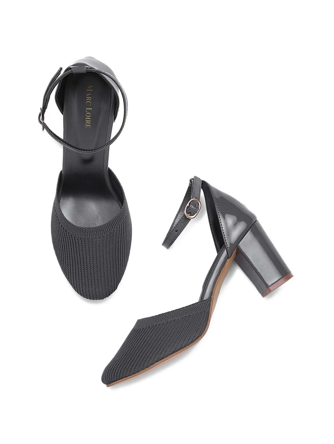 women grey ankle strap sandal - 19163621 -  Standard Image - 4