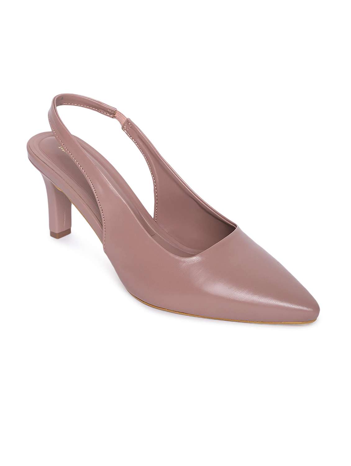 brown synthetic back strap sandals