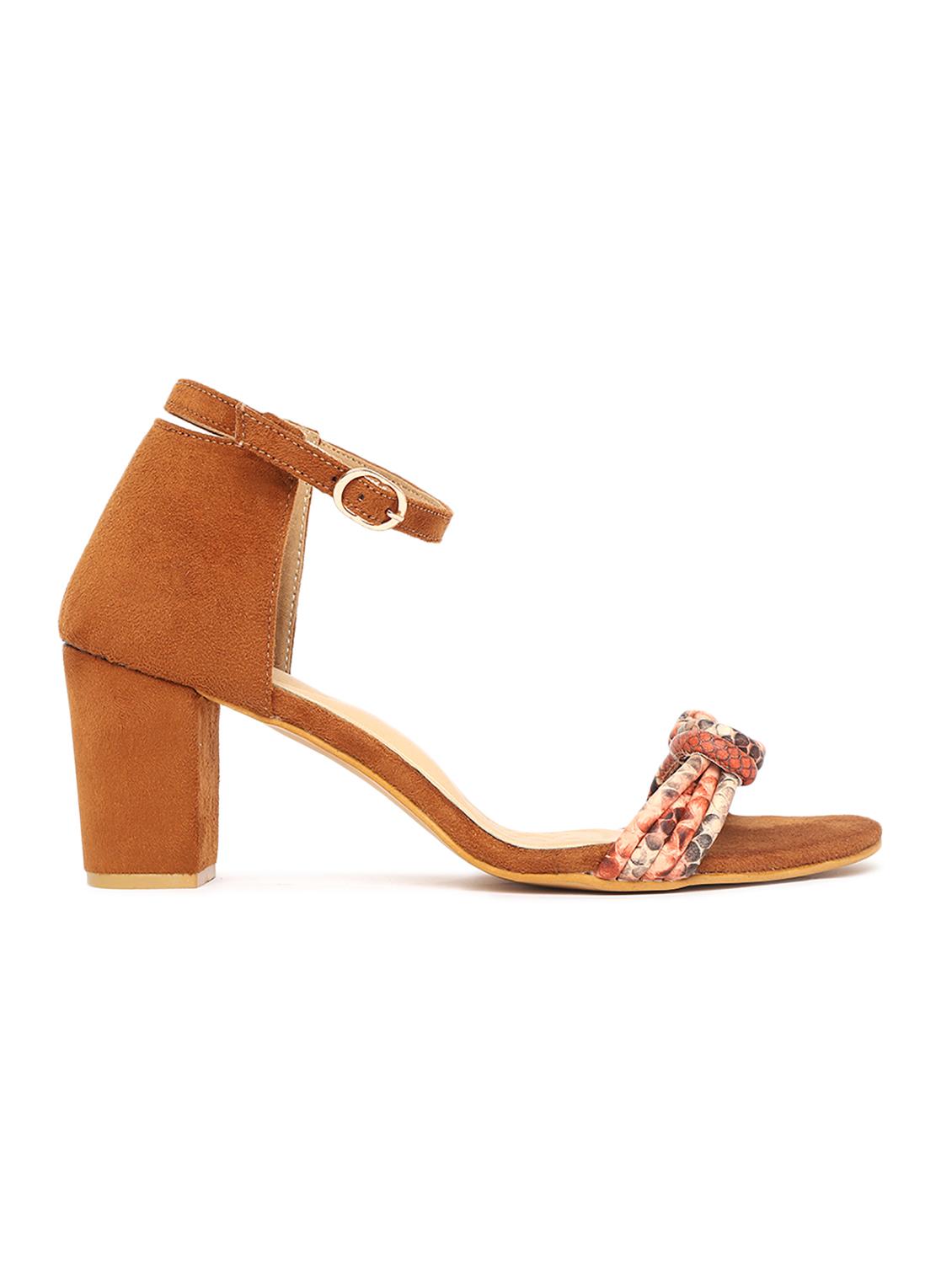 tan synthetic back strap sandals - 19163767 - Standard Image - 1