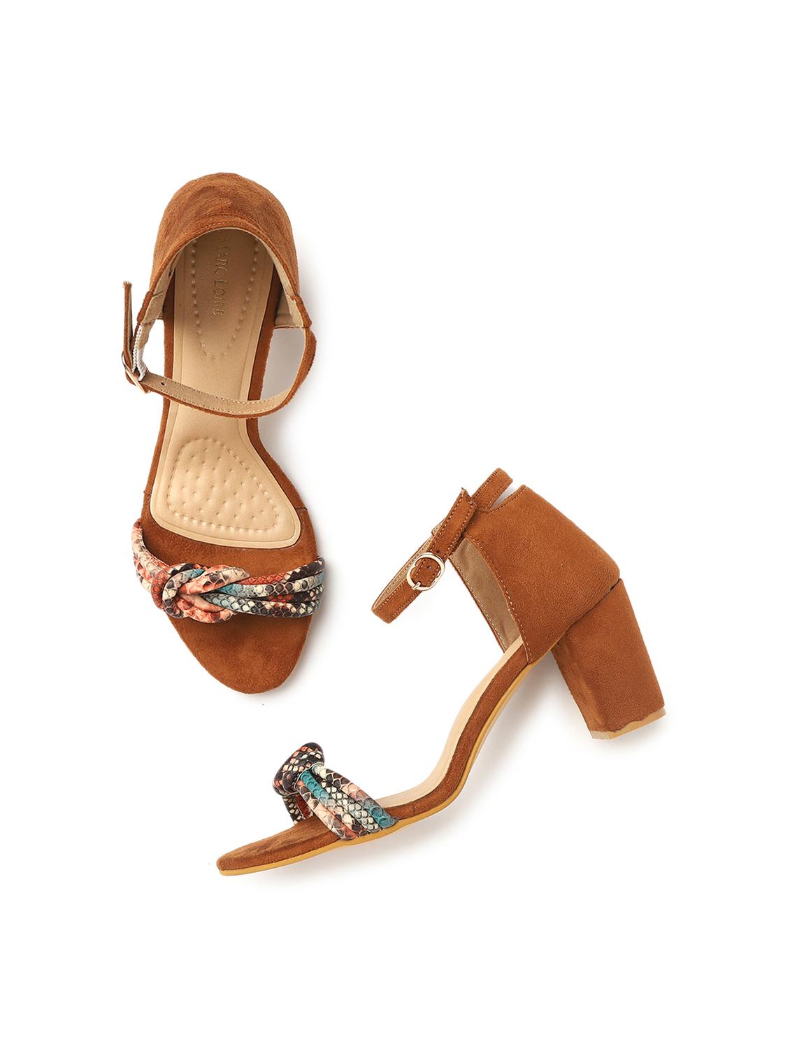 tan synthetic back strap sandals - 19163767 - Standard Image - 4