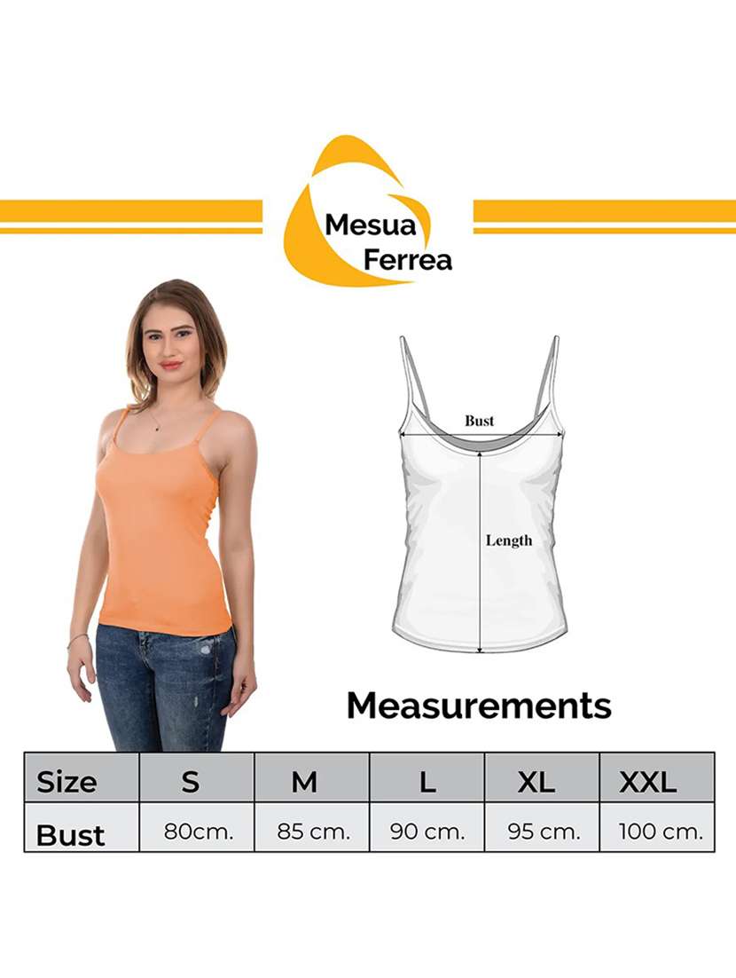 orange solid camisole - 19163814 - Standard Image - 4