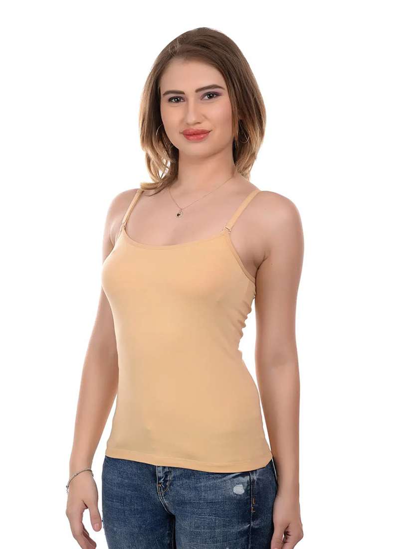 beige solid camisole - 19163820 -  Standard Image - 1