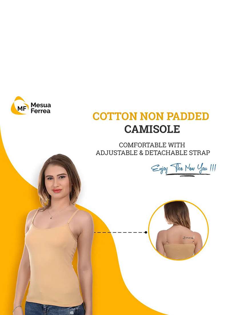 beige solid camisole - 19163820 -  Standard Image - 4