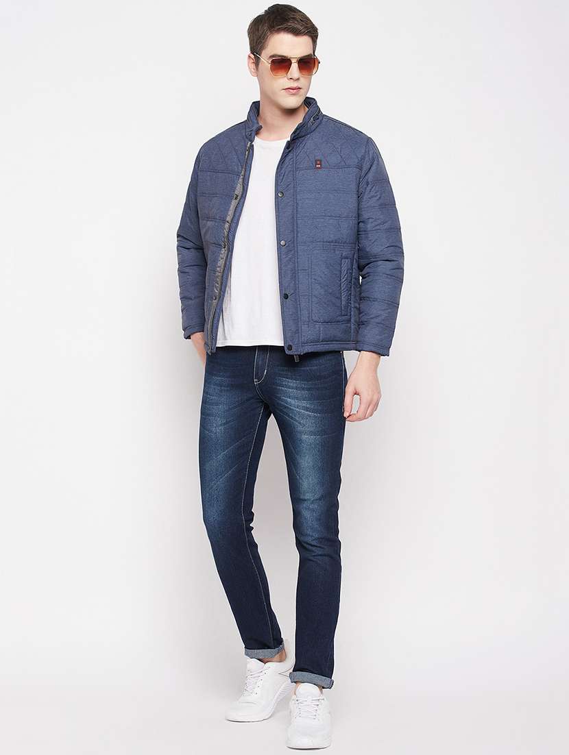 men solid long sleeve quilted jacket - 19163852 -  Standard Image - 4