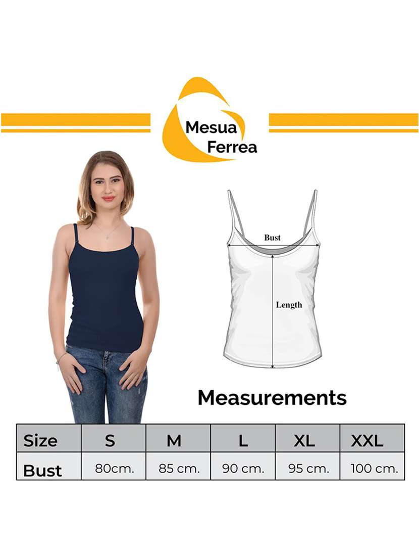 navy blue solid camisole - 19163901 -  Standard Image - 4