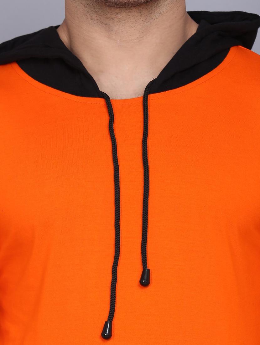 hood neck solid hooded t-shirt - 19163980 - Standard Image - 4