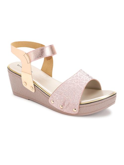 women gold ankle strap wedge - 19164321 -  Standard Image - 0
