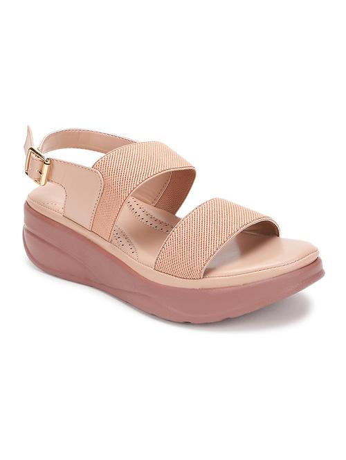 women nude ankle strap wedge - 19164329 -  Standard Image - 0