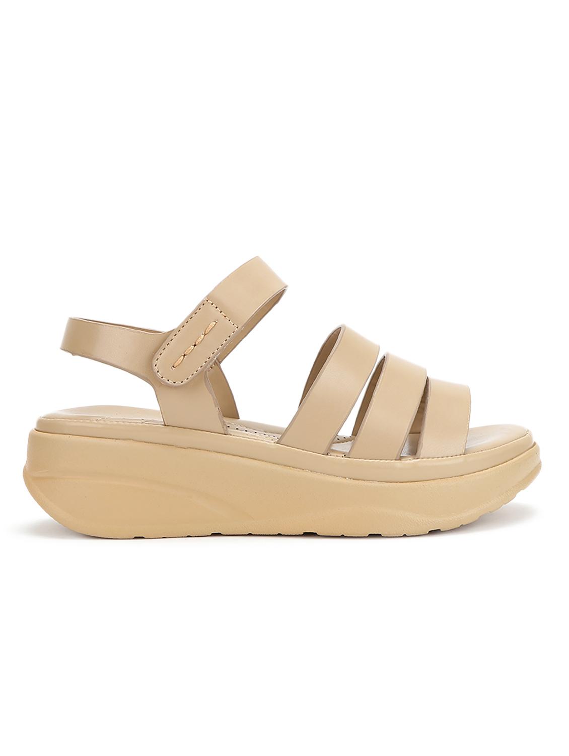 women beige ankle strap wedge - 19164347 - Standard Image - 1