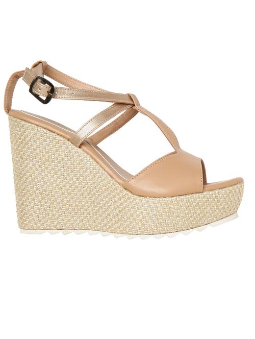 women beige ankle strap wedge - 19164350 - Standard Image - 0