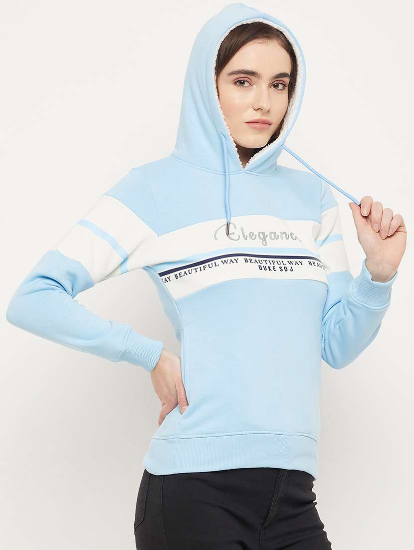 hooded neck color block sweatshirt  - 19164352 -  Standard Image - 1