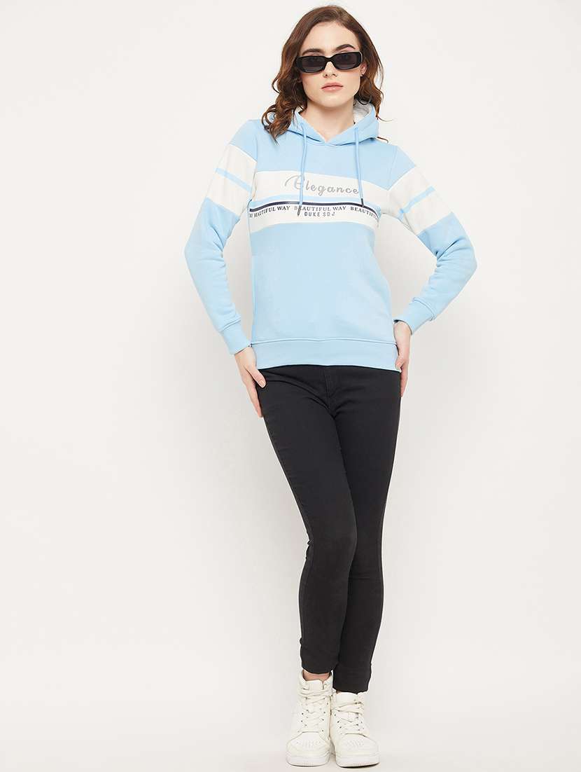 hooded neck color block sweatshirt - 19164352 - Standard Image - 4